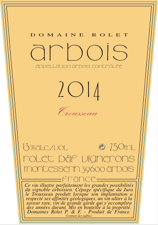 Arbois Trousseau Domaine Rolet