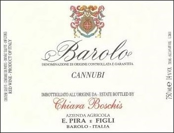 Barolo 'Cannubi', E. Pira Chiara Boschis