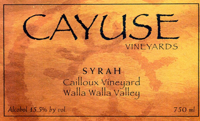 Syrah Cailloux Cayuse Vineyards
