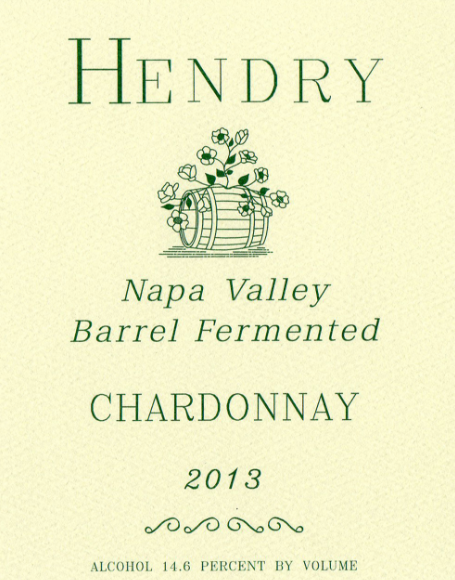Chardonnay Barrel Fermented Hendry Vineyards