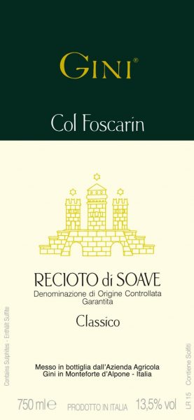 Recioto di Soave 'Col Foscarin', Gini