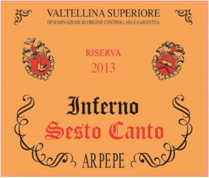 Valtellina Superiore Riserva Inferno Sesto Canto ARPEPE