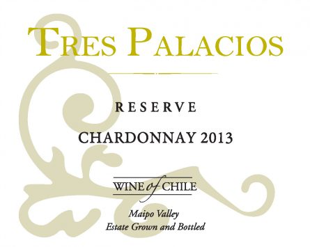 Chardonnay, 'Reserva', Tres Palacios