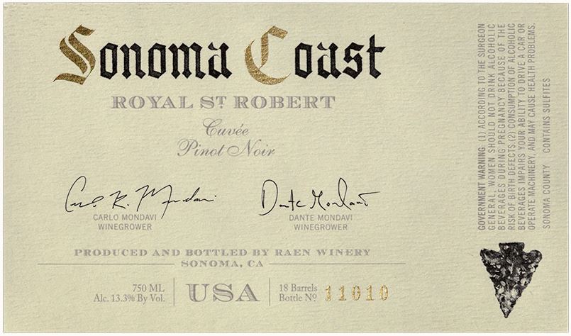 Pinot Noir 'Royal St. Robert Cuvee: Sonoma Coast', RAEN