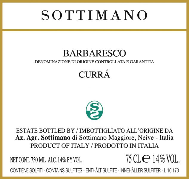 Barbaresco Curr  Sottimano