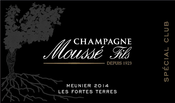 Champagne Famille Mouss Les Fortes Terres Blanc de Noirs Extra Brut Club Bottle