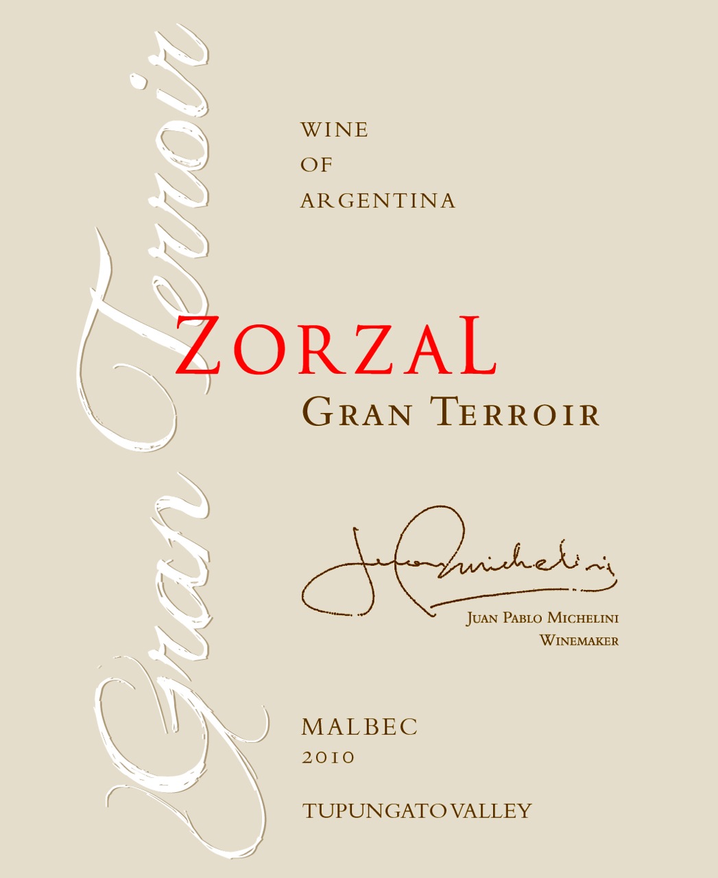 Malbec, 'Gran Terroir', Zorzal Skurnik Wines & Spirits