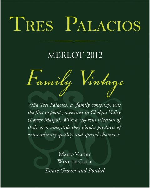 Merlot Family Vintage Tres Palacios