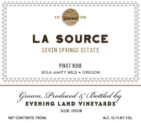 Pinot Noir La Source Evening Land