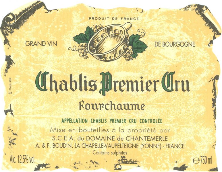 Chablis 1er Fourchaume Domaine Boudin