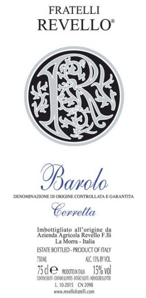 Barolo 'Cerretta', Revello