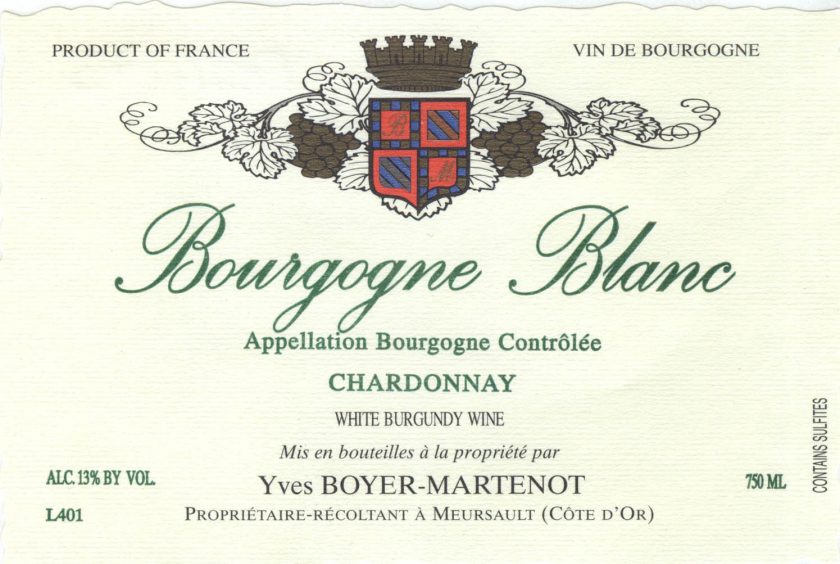 Bourgone Blanc, Boyer-Martenot