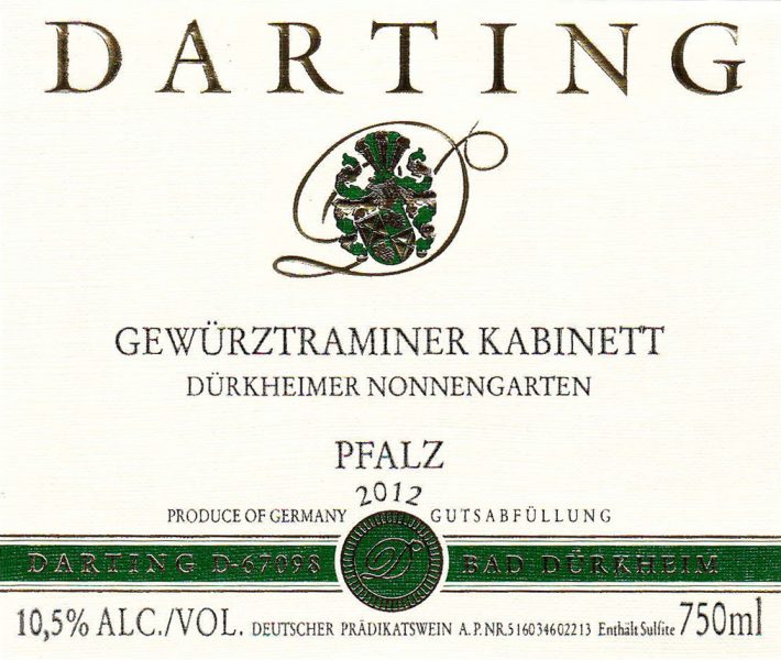 Darting Drkheimer Nonnengarten Gewrztraminer Kabinett