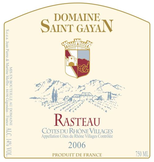 Rasteau Domaine St Gayan