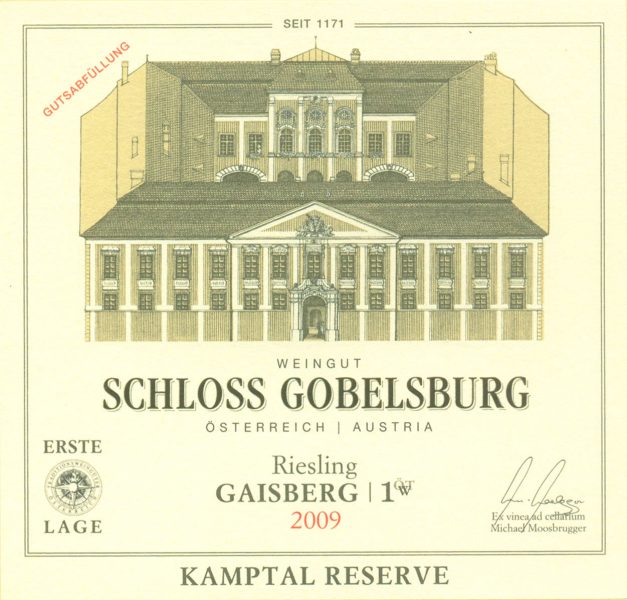 Schloss Gobelsburg Ried Gaisberg 1 TW Kamptal DAC Riesling