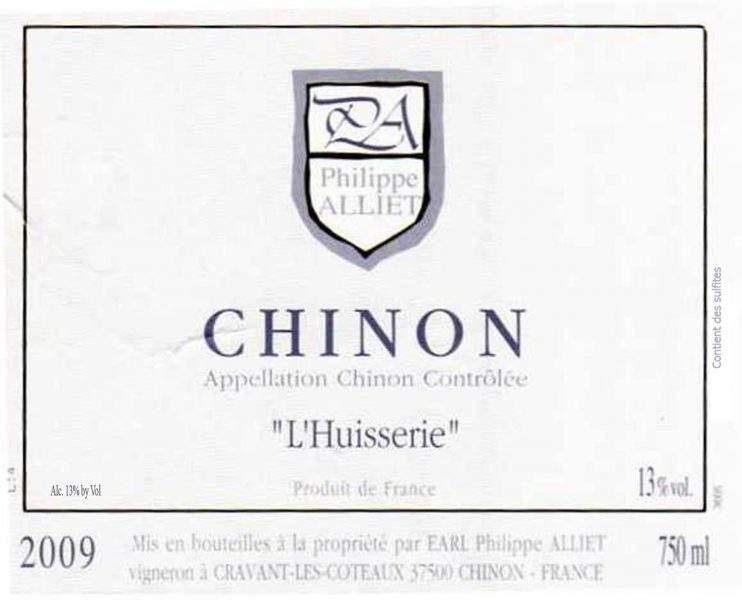 Chinon LHuisserie Domaine Philippe Alliet