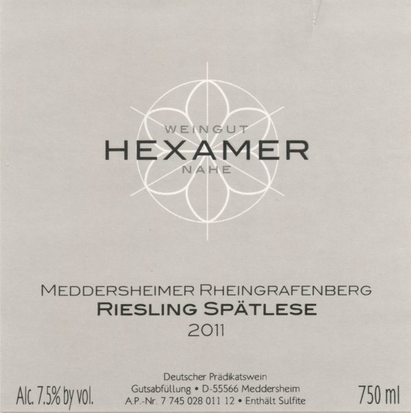 Hexamer Meddersheimer Rheingrafenberg Riesling Sptlese