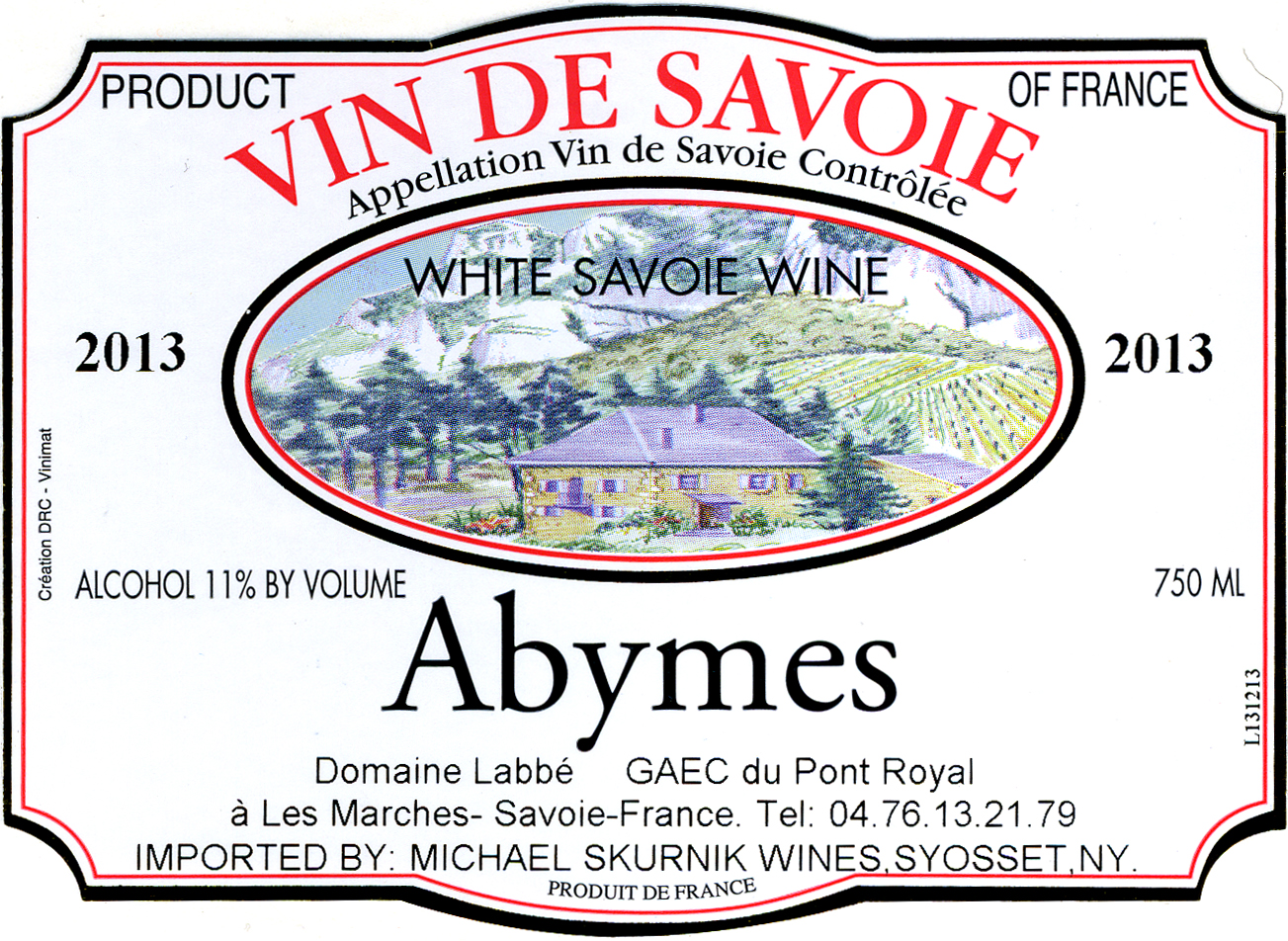 Vin de Savoie Blanc 'Abymes', Domaine Labbe Skurnik Wines & Spirits Vin de Savoie Blanc 'Abymes', Domaine Labbe Skurnik Wines & Spirits