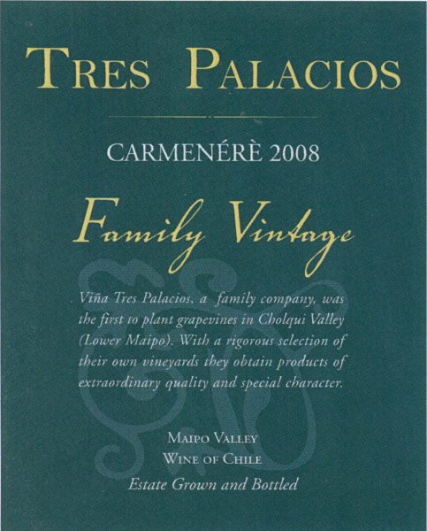 Carmnre Family Vintage Tres Palacios