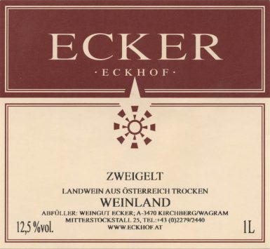 Ecker Zweigelt Liter