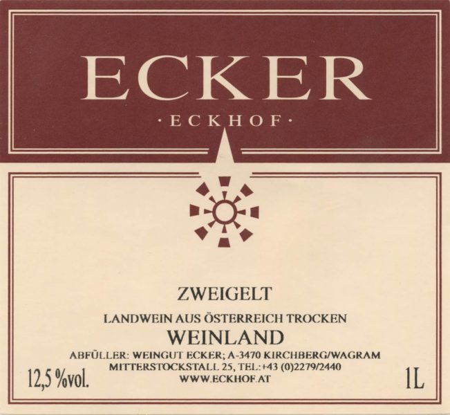 Ecker Zweigelt Liter