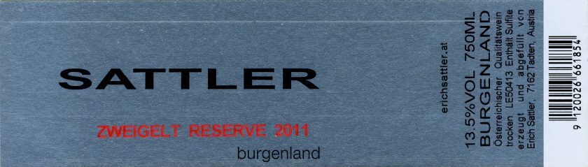 Sattler 'Reserve' Zweigelt