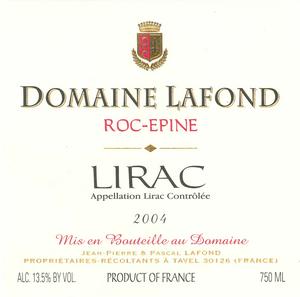Lirac Blanc, Domaine Lafond