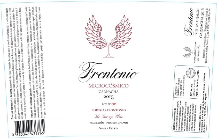 Garnacha Microcsmico Bodegas Frontonio