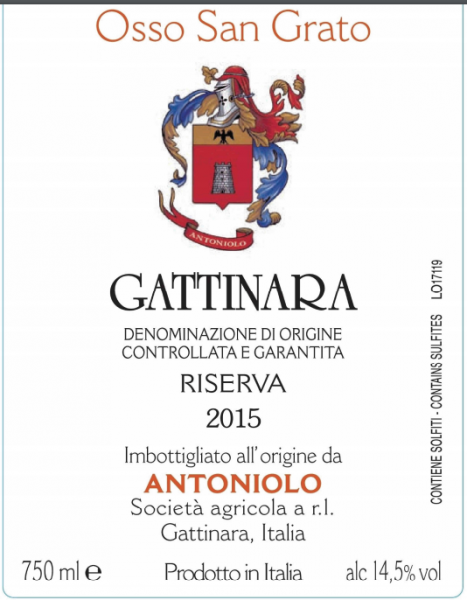 Gattinara Riserva Osso San Grato Antoniolo