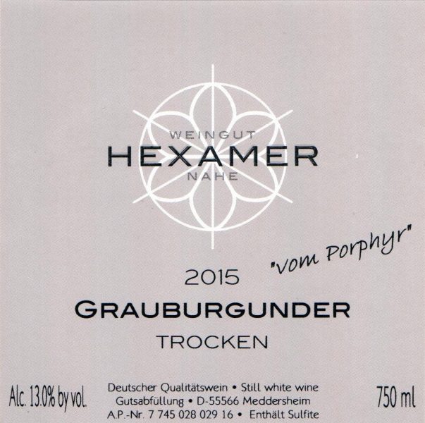 Hexamer vom Porphyr Grauburgunder Trocken