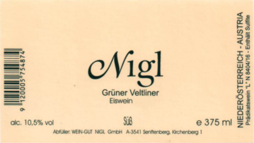 Nigl Grüner Veltliner Eiswein