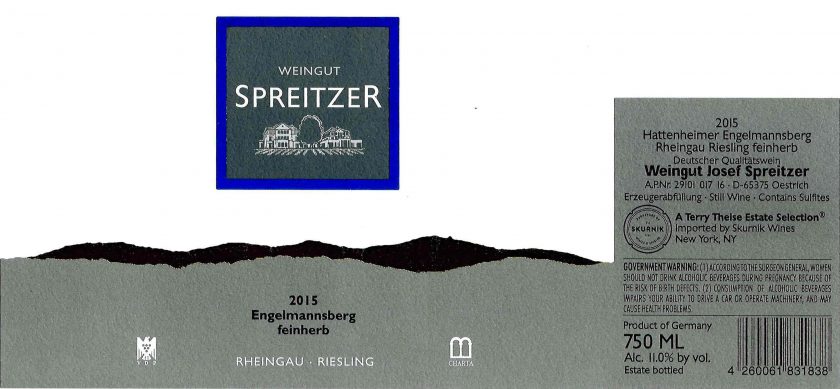 Spreitzer Hattenheimer Engelmannsberg Riesling Feinherb