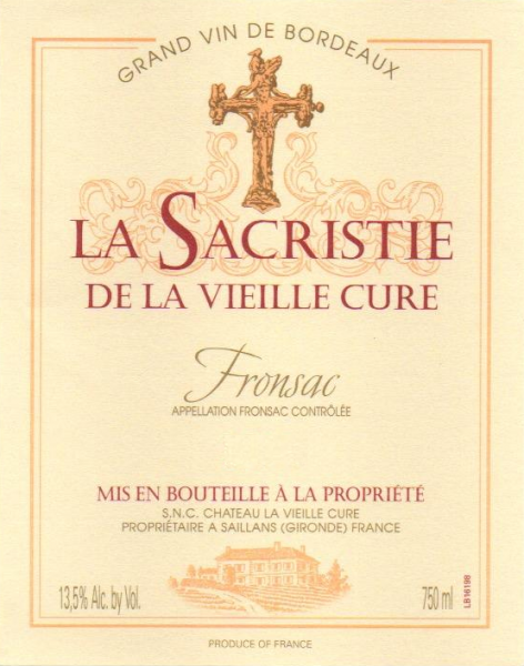 La Sacristie de la Vieille Cure Fronsac Chteau La Vieille Cure