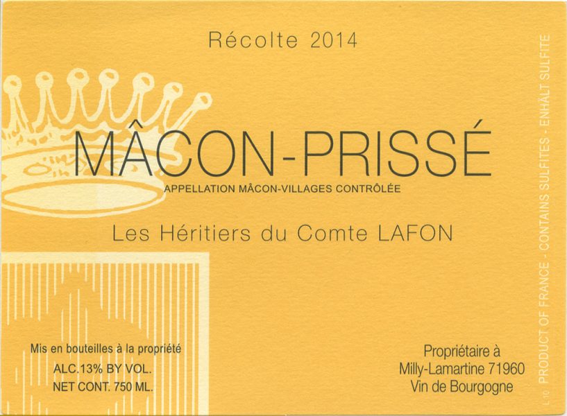 MaconPrisse Heritiers du Comte Lafon