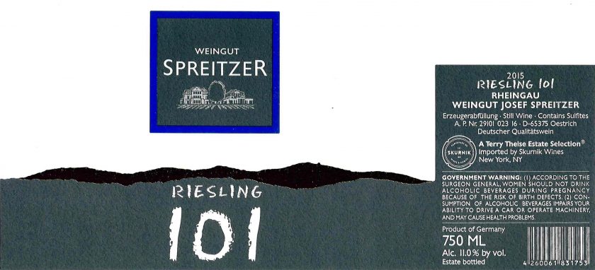 Spreitzer '101' Riesling