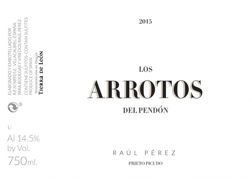 Leon Tinto Arrotos del Pendon Prieto Picudo Bodegas y Vinedos Raul Perez