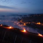 Bales of hay burning in Chavignol