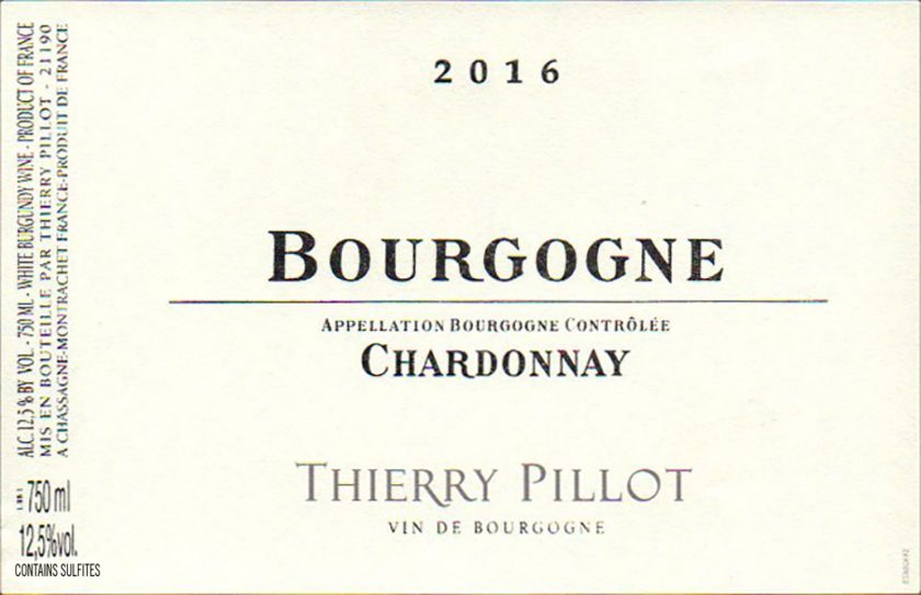 Bourgogne Blanc Thierry Pillot