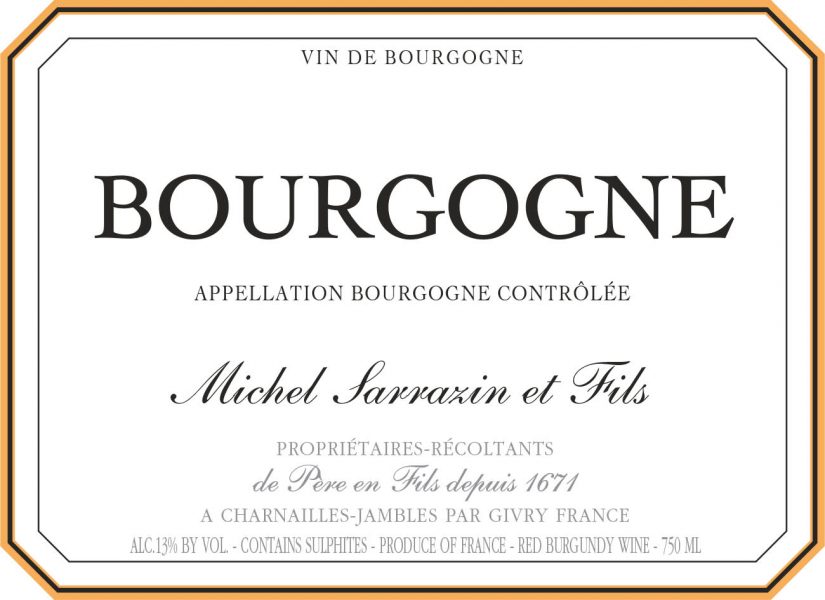 Bourgogne Rouge Michel Sarrazin