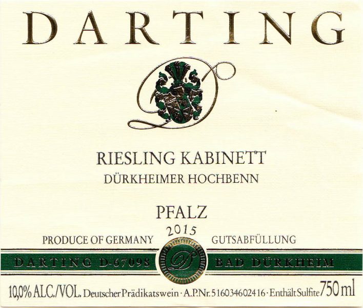 Darting Dürkheimer Hochbenn Riesling Kabinett