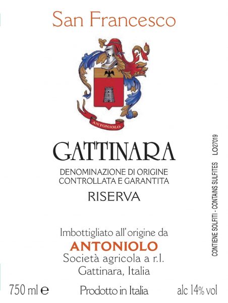 Gattinara Riserva 'San Francesco', Antoniolo