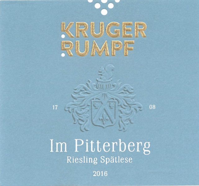 Kruger-Rumpf Münsterer Im Pitterberg Riesling Spätlese Goldkapsel