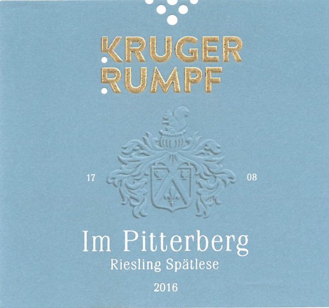KrugerRumpf Mnsterer Im Pitterberg Riesling Sptlese Goldkapsel