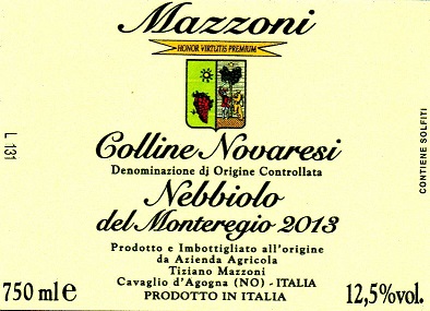 Nebbiolo Colline Novaresi 'Monteregio', Tiziano Mazzoni