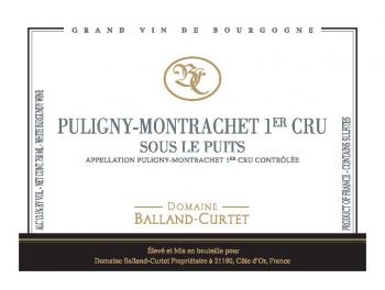 Puligny-Montrachet 1er 'Sous le Puits', Domaine Balland-Curtet