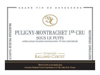 PulignyMontrachet 1er Sous le Puits Domaine BallandCurtet