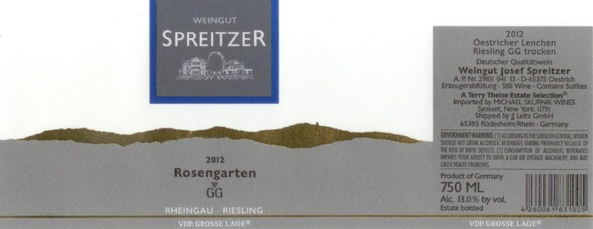 Spreitzer Rosengarten Riesling Grosses Gewchs