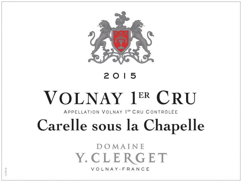 Volnay 1er Carelle Sous La Chapelle Domaine Yvon Clerget