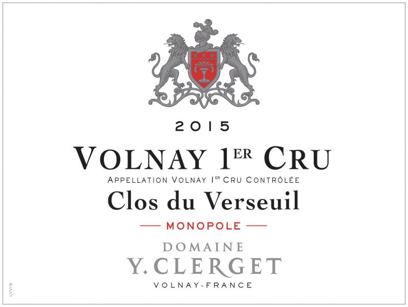 Volnay 1er Clos du Verseuil Monopole Domaine Yvon Clerget