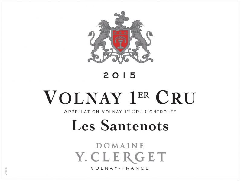 Volnay 1er Santenots Domaine Yvon Clerget